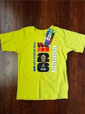 FIFA Neon Yellow Kids Graphic T-Shirt